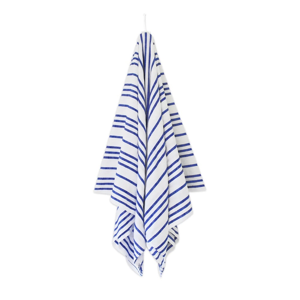 Las Bayadas - Blue & White Striped Beach Blanket (BRAND NEW)
